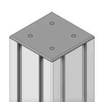 60-030-0 MODULAR SOLUTIONS POLYAMIDE END CAP 90MM X 90MM, GRAY